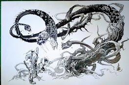 Alex Niño - Snakes - Illustration originale