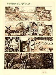 Jean-Michel Arroyo - Storyboard, planche 27, tome 3, les fantômes du soleil levant - Œuvre originale