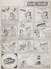 Roger Mas - Mas, Pifou, planche gag Ronds Ronds, Pif Gadget#180, 1972. - Comic Strip