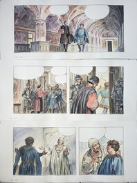 Milo Manara - BORGIA    couleur directe - Planche originale