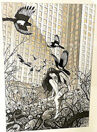 François Schuiten - L'arbre aux Pies - Original Illustration