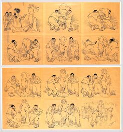 Caran d'Ache - Le faune à la flûte - Planche originale