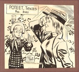 Milton Caniff - "Poteet, Texas" - Illustration originale