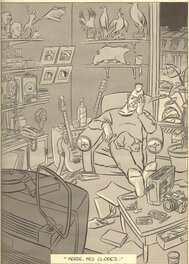 Jean-Michel Thiriet - "Merde. Mes clopes..." - Illustration originale