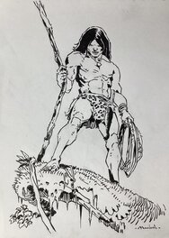 Régis Moulun - Tarzan encrage - Planche originale