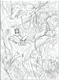 Loustal - Queen of the Jungle by Loustal - Illustration originale