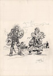 Stelio Fenzo - Don Quichotte - Illustration originale