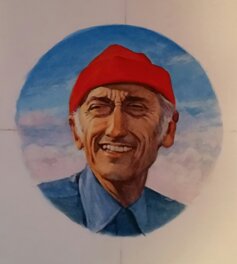 Jean Sidobre - Jacques Yves Cousteau. - Illustration originale