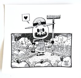 oTTami - Dessin original de l'Inktober 2022 : Animal Crossing Halloween ! - Original Illustration