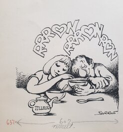 Claude Serre - Les infusions : Le tilleul Galerie Nicolas Sanchez - Original Illustration