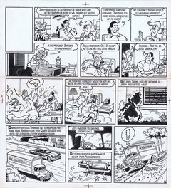 Willy Vandersteen - Jerom 1 Het geheim van Brokkelsteen - originele pagina - Comic Strip