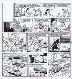 Willy Vandersteen - Jerom 1 Het geheim van Brokkelsteen - originele pagina - Planche originale