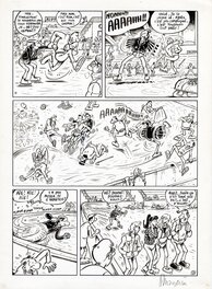 Frank Margerin - Chez Lucien - Histoire courte Lucien à la patinoire - Planche originale 3 - Comic Strip