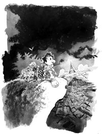 Cyrille Pomès - Cyrille Pomès - Le fil de l'Ursari (Couverture alternative) - Original Cover