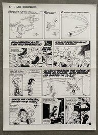 Pierre Seron - Seron - les Petits hommes - Planche originale - Opération QI - Comic Strip