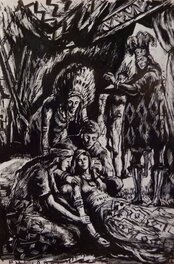 Pierre Noël - Le Testament de Winnetou - Illustration originale