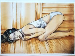 Jung - FEMME COUCHEE    illustration originale couleur - Illustration originale