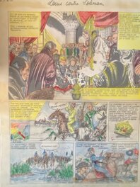 Claude Pascal - Claude Pascal, 4 planches originales pour ce récit complet "Les Belles Histoires de l'Oncle Paul, Louis contre Soliman". - Comic Strip