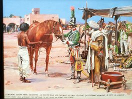 Michel Faure - LE CAPITAINE EUGENE NADAL EN EGYPTE  illustration originale - Illustration originale