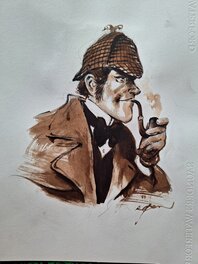René Follet - Sherlock Holmes - Illustration originale