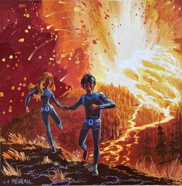 Jean-Claude Mézières - Valérian & Laureline - Terre en Flammes - 1969 - Couverture