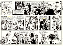 Frank Robbins - Johnny Hazard Sunday comic strip .1955 . - Comic Strip