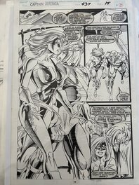 Dave Hoover - Planche originale Captain América issue 437 page 15 - Comic Strip