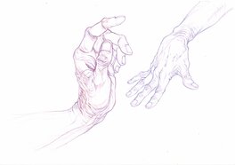 Isa Python - 2 mains - Illustration originale
