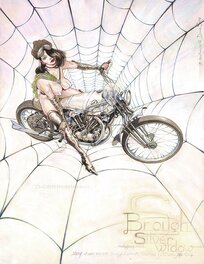 Illustration originale - Mary et son RACER "Silver Widow"