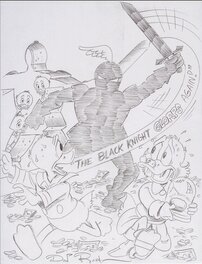 Couverture (crayonné) - The Black Knight Glorps Again