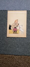 GEORGES REMI STUDIO HERGE TINTIN STUDIO - Tintin CHAMPAGNE STUDIO HERGE AVEC CELLULO - Original art