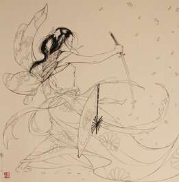 Frédéric Genêt - Samouraî - Original Illustration