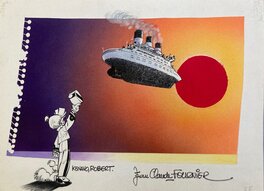 Jean-Claude Fournier - Spirou Adieu Rob Vel - Illustration originale