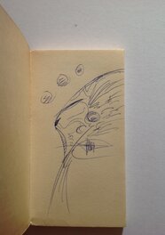 La dédicace de la tête hurlante quasi pleine page dans le livre L'Arbre-Miroir La dédicace de la tête hurlante quasi pleine page dans le livre L'Arbre-Miroir