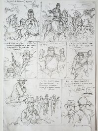 Hermann - DUKE T6 AU-DELA DE LA PISTE crayonné préliminaire - Original art