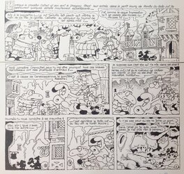 Planche originale - Poirier, Colinet et Dragono, planche n°1, Pif Gadget#484, 1978.