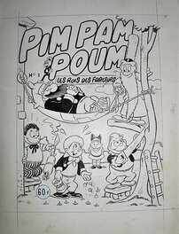 Cézard - Couverture PIM PAM POUM N 1 de 1955 chez LUG - Original Cover