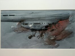 Enki Bilal - LA COULEUR DE L'AIR  couleur directe - Planche originale