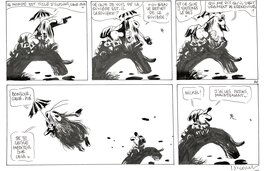 Le retour à la Terre - Planche originale "Les grenouilles"