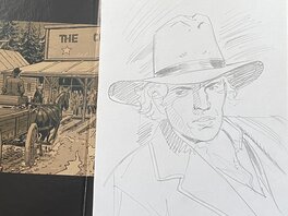 Michel Rouge - Michel Rouge, illustration originale, "Gunfighter". - Original Illustration