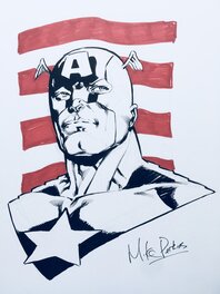 Mike Perkins - Captain America - Illustration originale