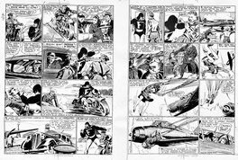 Chott - FANTAX CONTRE L’HOMME QUI TERRORiSAIT NEW-YORK : DIPTYQUE PLANCHES ORIGINALES 9&10 (TOME 4) - Comic Strip