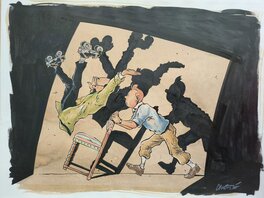 Christophe Chabouté - Tintin et le professeur Tournesol - Planche originale
