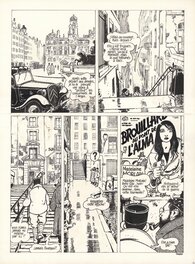 Planche originale - Nestor Burma - 120 rue de la Gare