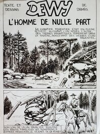 Daniel MASSARD DAMAS - DEWY, L'HOMME DE NULLE PART planche originale - Comic Strip