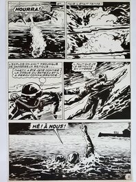 Jean-Paul Decoudun - TEMERAIRE n°72  TOMIC - L'AVENTURE SOUS-MARINE  planche originale - Comic Strip