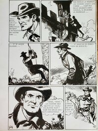 Pierre Dupuis - LES AVENTURES DU CHEVALIER BISCAYE - LA PRISE DE COURTRAI premier épisode planche originale - Comic Strip