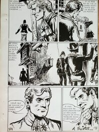 Pierre Dupuis - LES AVENTURES DU CHEVALIER BISCAYE - LA PRISE DE COURTRAI premier épisode planche originale - Comic Strip