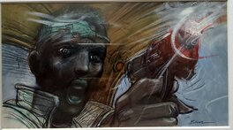 Enki Bilal - 32 DECEMBRE case originale couleur - Planche originale