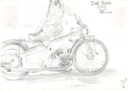 Denis Sire - Denis Sire - Dessin au crayon BMW - Original Illustration